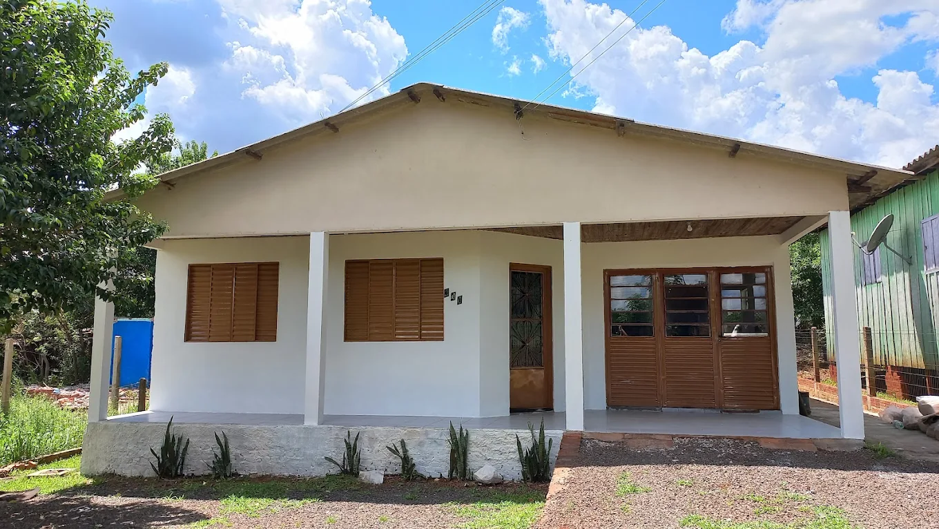 Fachada da casa Cantinho do Sossego, em Entre-Ijuís/RS